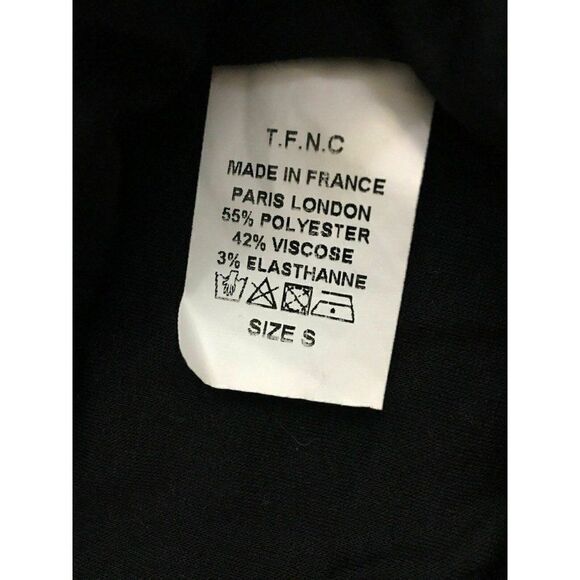 TFNC London Womens Solid Black Tank Chiffon Cocktail Party Mini Dress Small - Picture 7 of 7